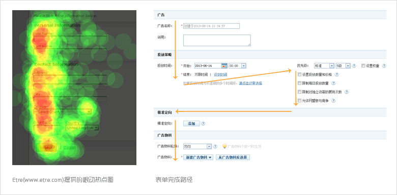 清晰的表單布局，主次分明，用戶瀏覽一眼明確